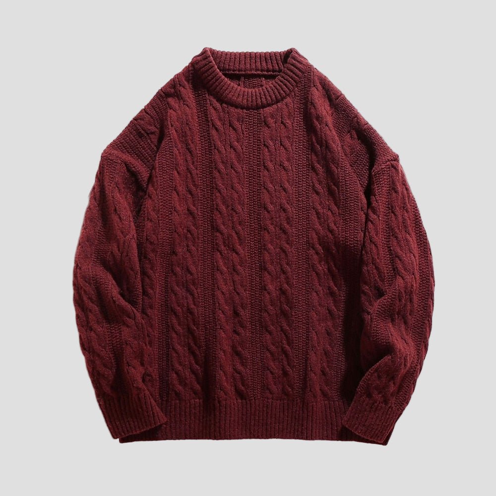 Landon | Men’s Ribbed Knit Crewneck Sweater - Rob Stevenson
