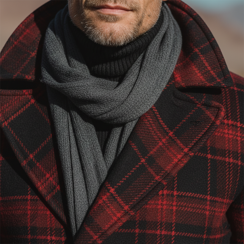 Oliver | Plaid Wool Short Coat