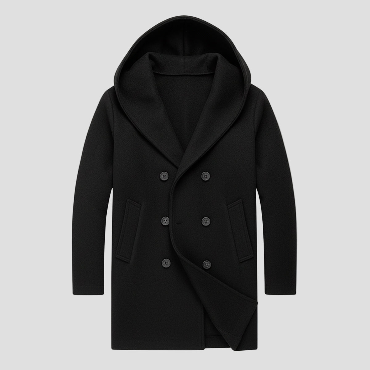 Rutherford | Double Breasted Hooded Trench Coat for Men - Rob Stevenson