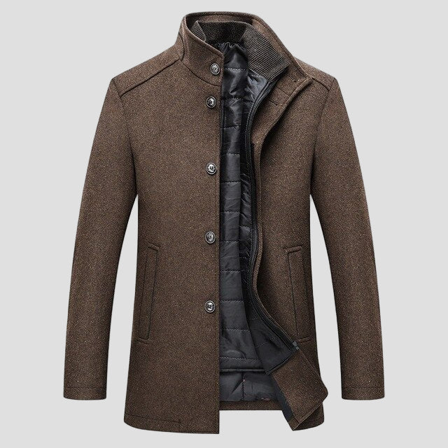 Men's Quilted Stand Collar Coat