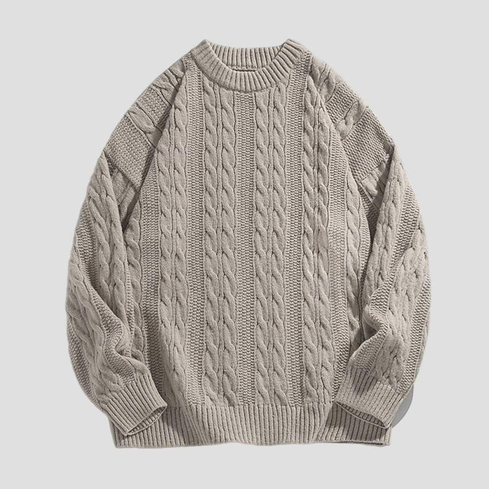 Landon | Men’s Ribbed Knit Crewneck Sweater - Rob Stevenson