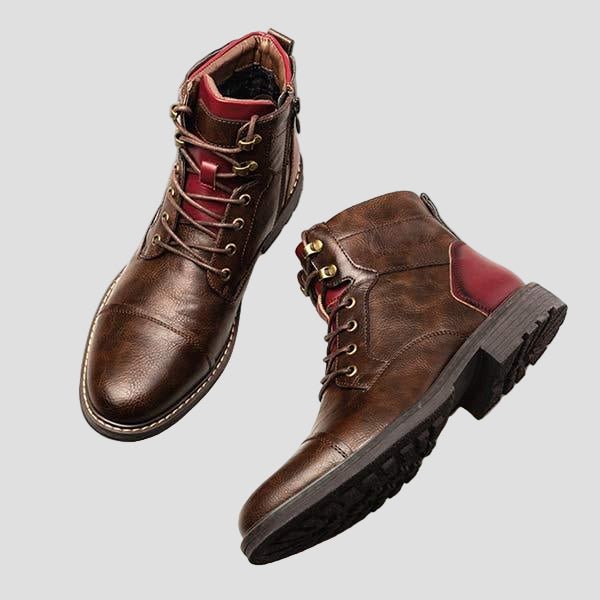 Connor | Men’s Patchwork Ankle Boots - Rob Stevenson