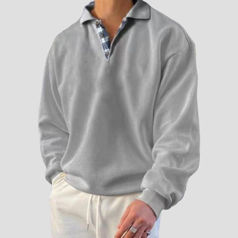 Everett | Loose Solid Color Long Sleeve Sweatshirt