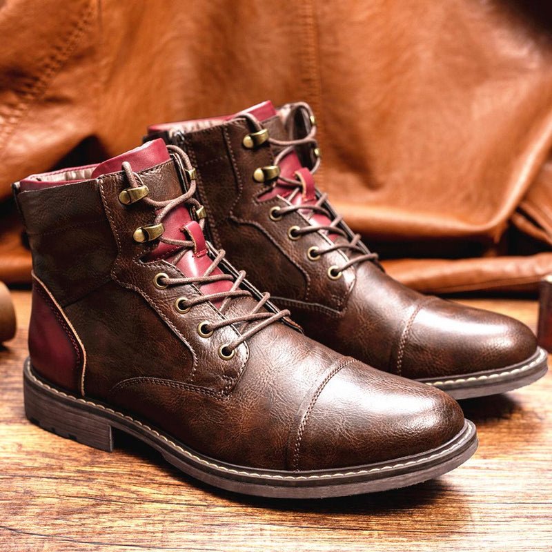 Connor | Men’s Patchwork Ankle Boots - Rob Stevenson