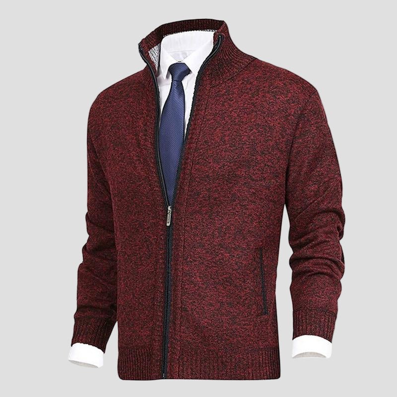Owen | Solid Stand Collar Knit Cardigan - Rob Stevenson