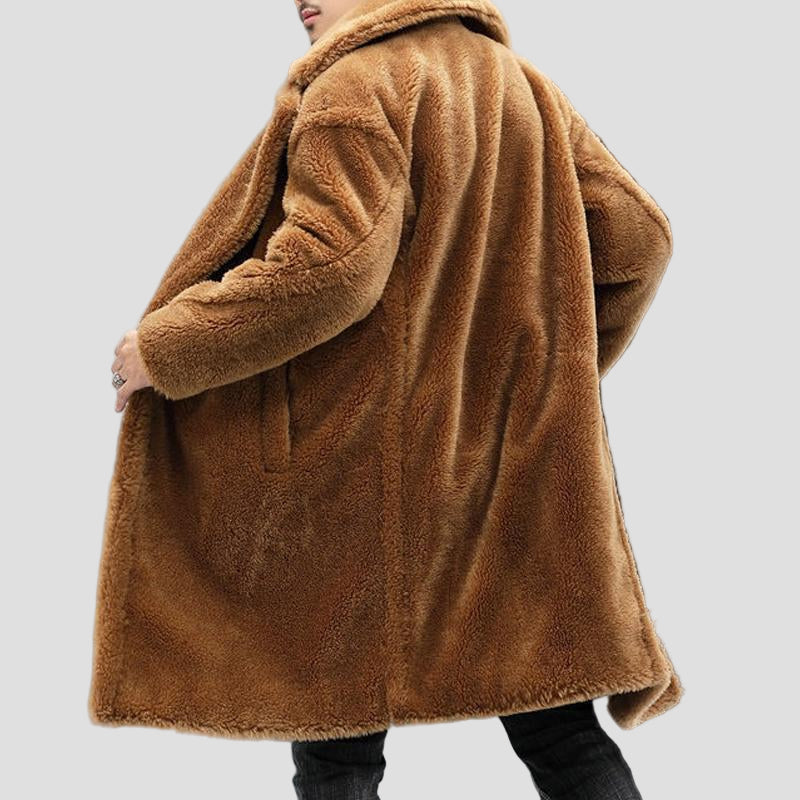 Nolan | Warm Solid Color Teddy Plush Long Coat