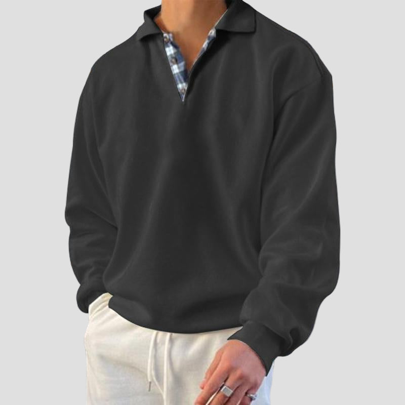 Everett | Loose Solid Color Long Sleeve Sweatshirt