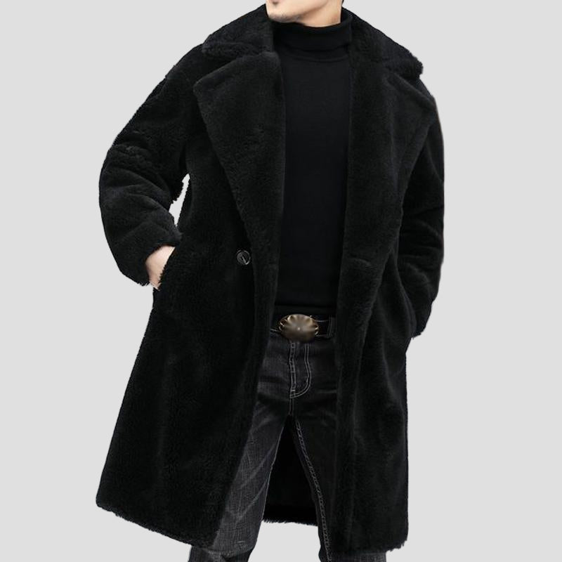 Nolan | Warm Solid Color Teddy Plush Long Coat