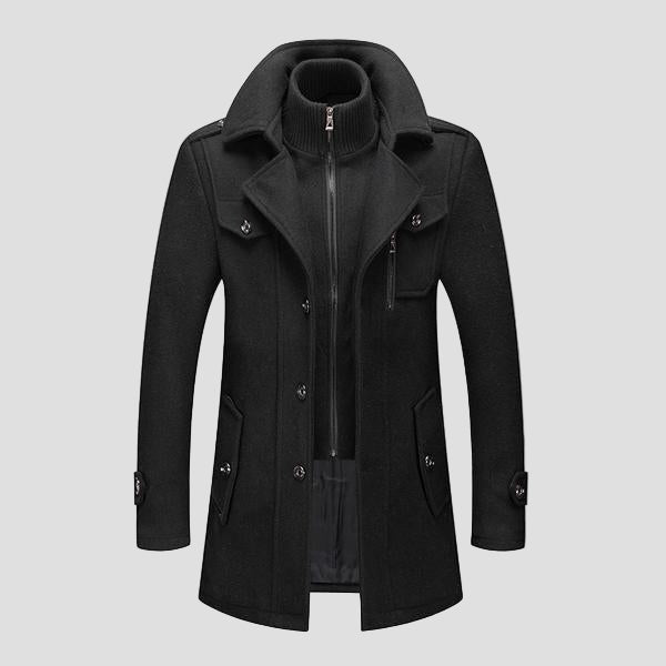 Rhett | Retro Double Collar Woolen Coat - Rob Stevenson
