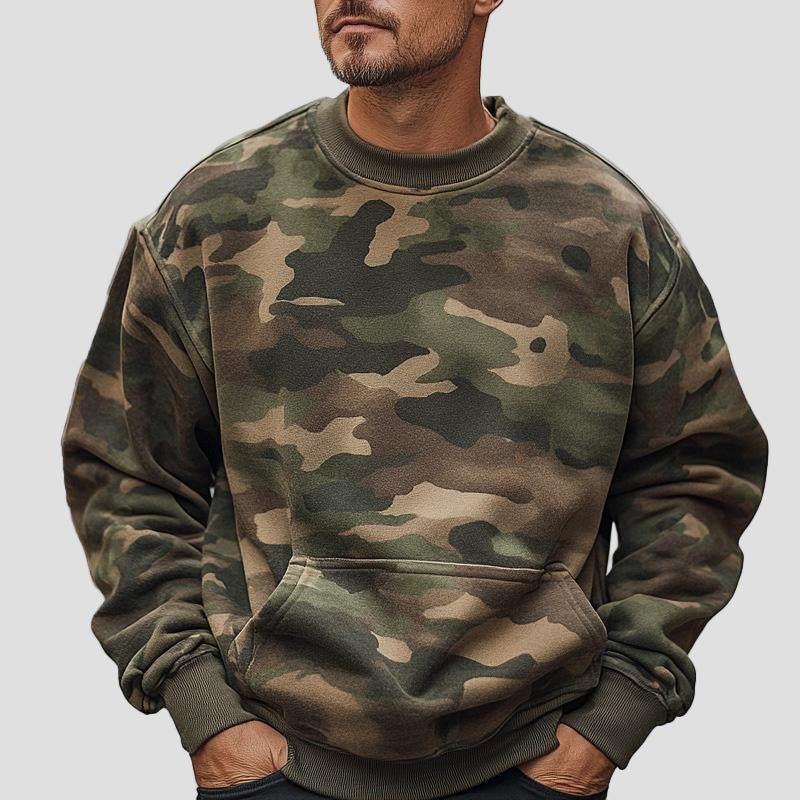 Declan | Camouflage Print Crew Neck Sweatshirt - Rob Stevenson