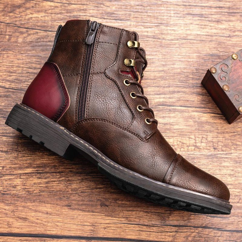 Connor | Men’s Patchwork Ankle Boots - Rob Stevenson