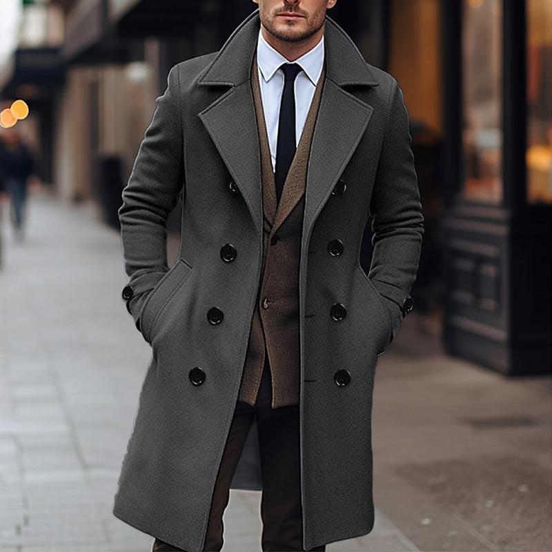 Ethan | Double-Breasted Long Coat