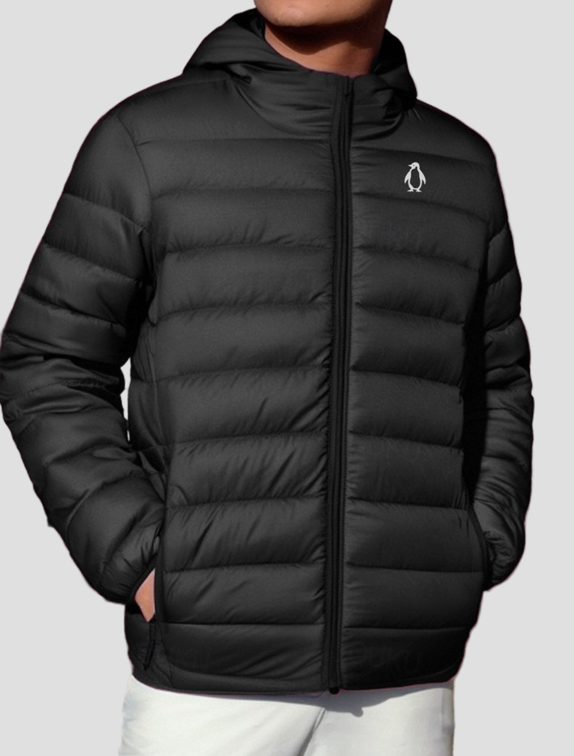 Ethan | Penguin Print Quilted Jacket