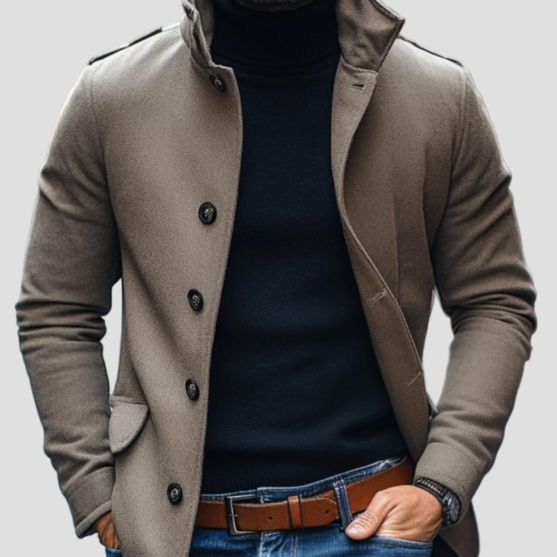 Eli | Casual Wool Blend Lapel Single-Breasted Short Coat