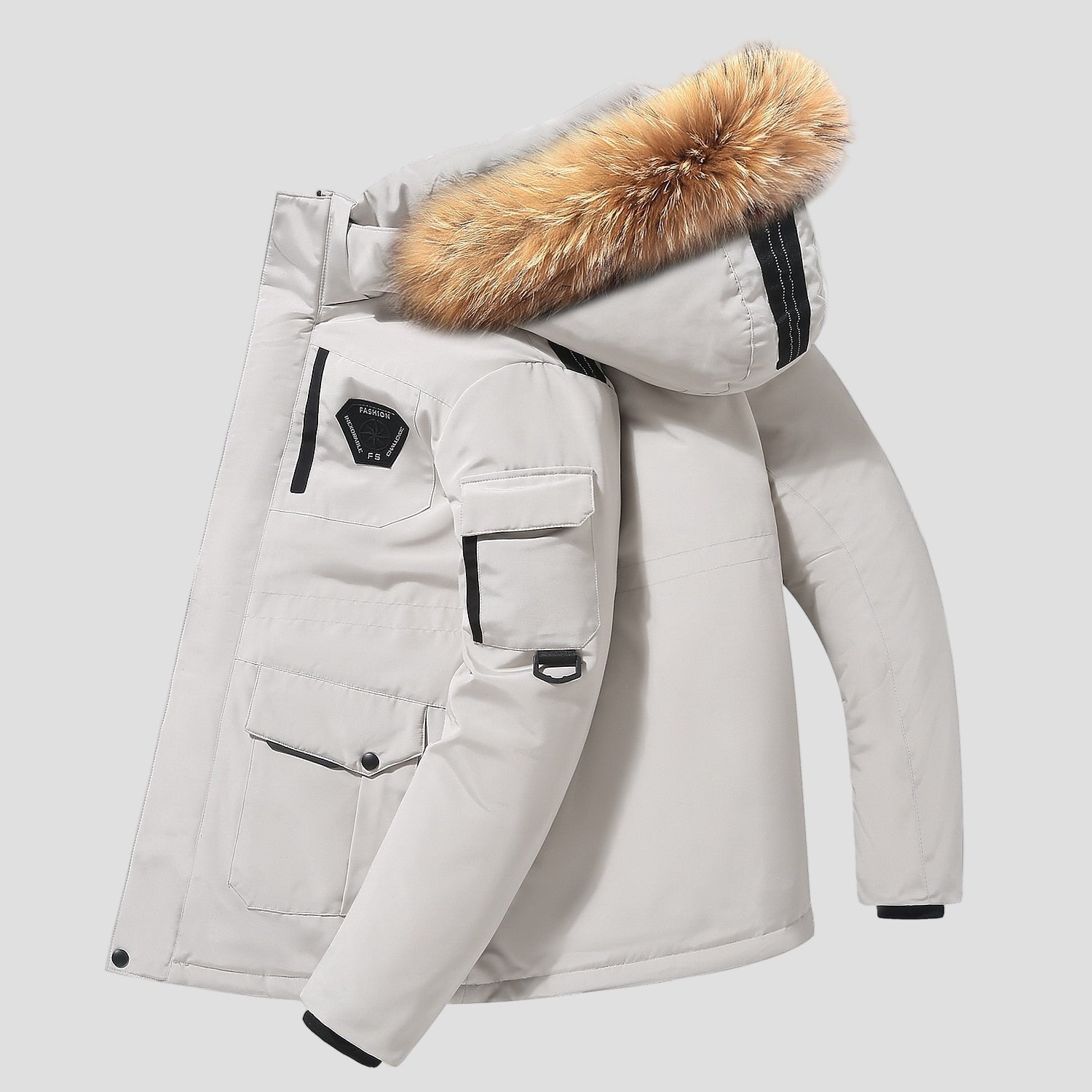 Noah | Winter Coat with Fur Collar