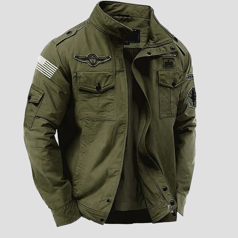 Ethan | Men's Cotton Embroidered Military Jacket - Rob Stevenson