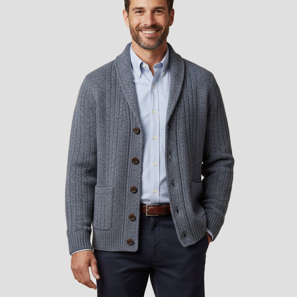 Liam | 100% Cashmere Cardigan - Rob Stevenson