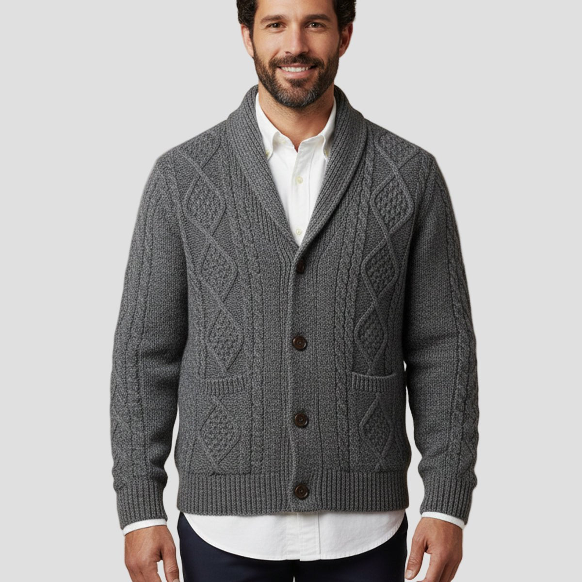 Liam | 100% Cashmere Cardigan - Rob Stevenson