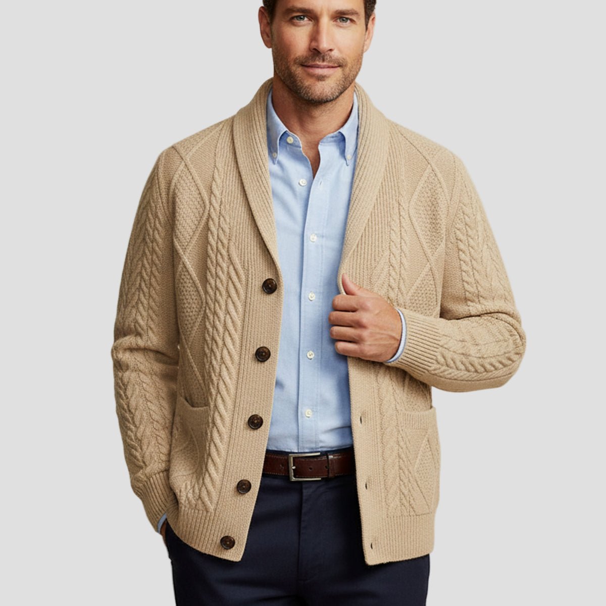 Liam | 100% Cashmere Cardigan - Rob Stevenson