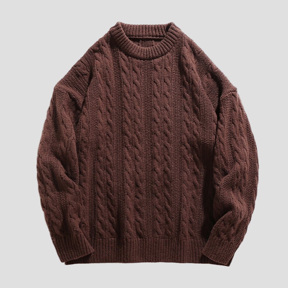 Landon | Men’s Ribbed Knit Crewneck Sweater - Rob Stevenson