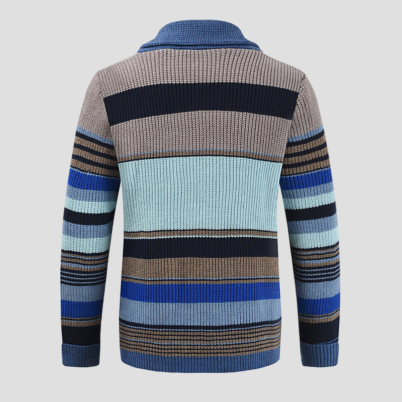 Nathan | Colorblock Sweater Knit Cardigan