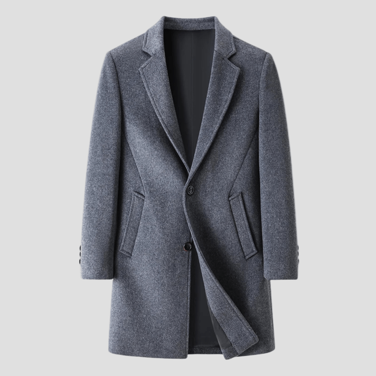 Beaumont | Wool Business Casual Long Coat for Men - Rob Stevenson