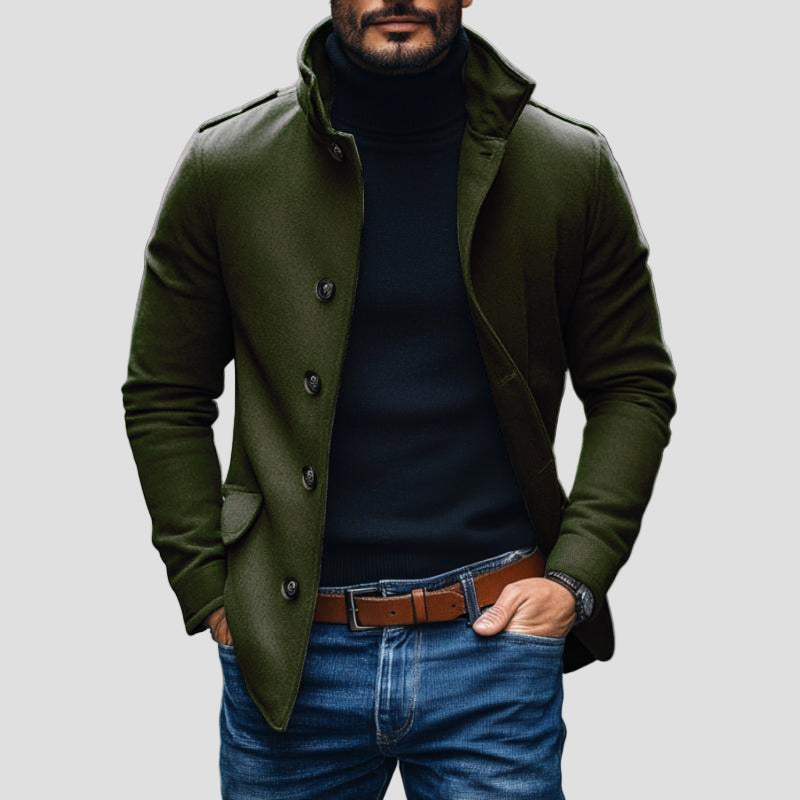 Eli | Casual Wool Blend Lapel Single-Breasted Short Coat