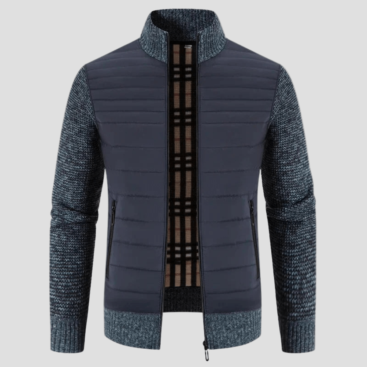 Bordeaux | Winter Bomber Jacket with Knit Sleeves - Rob Stevenson