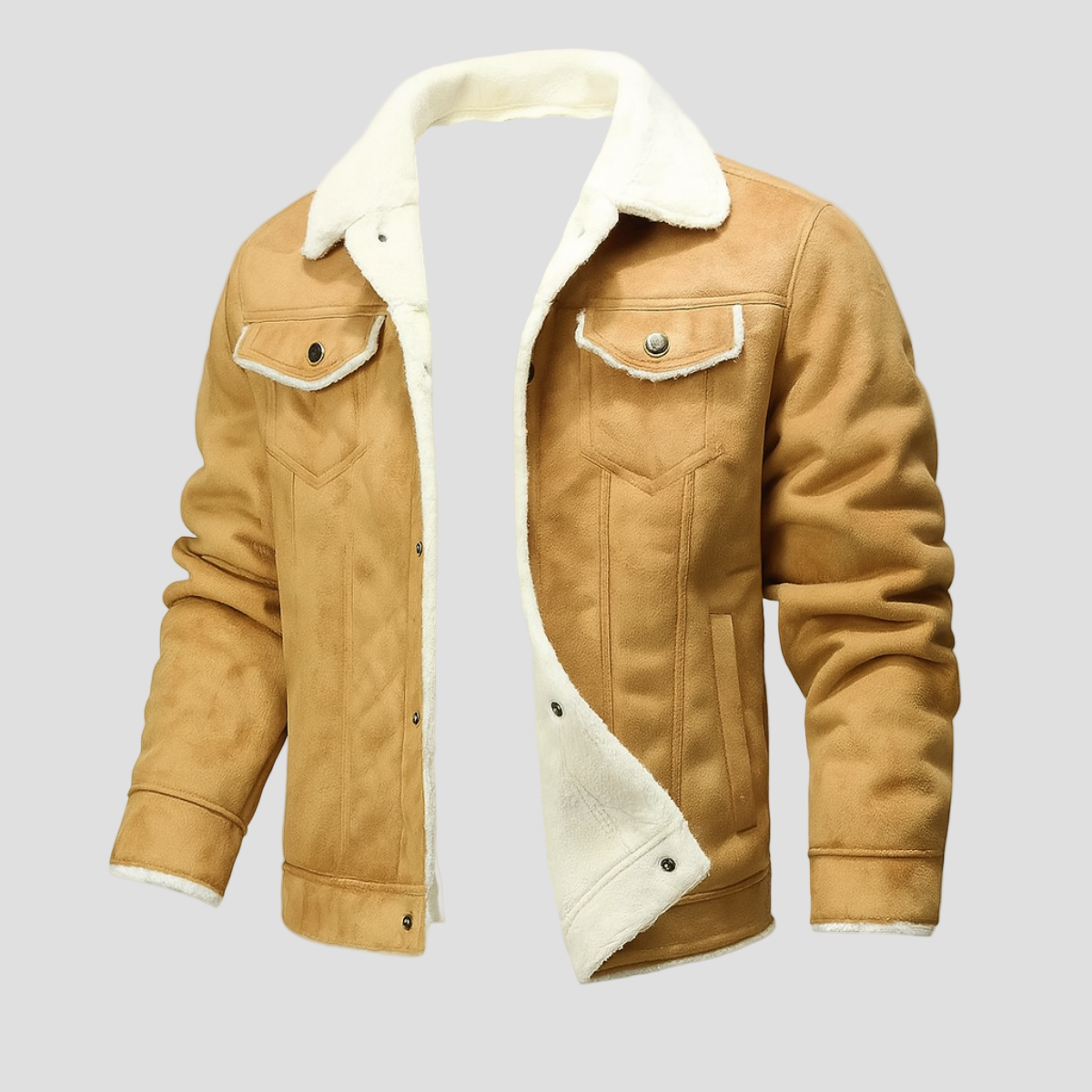 Aiden | Fleece Suede Leather Jacket