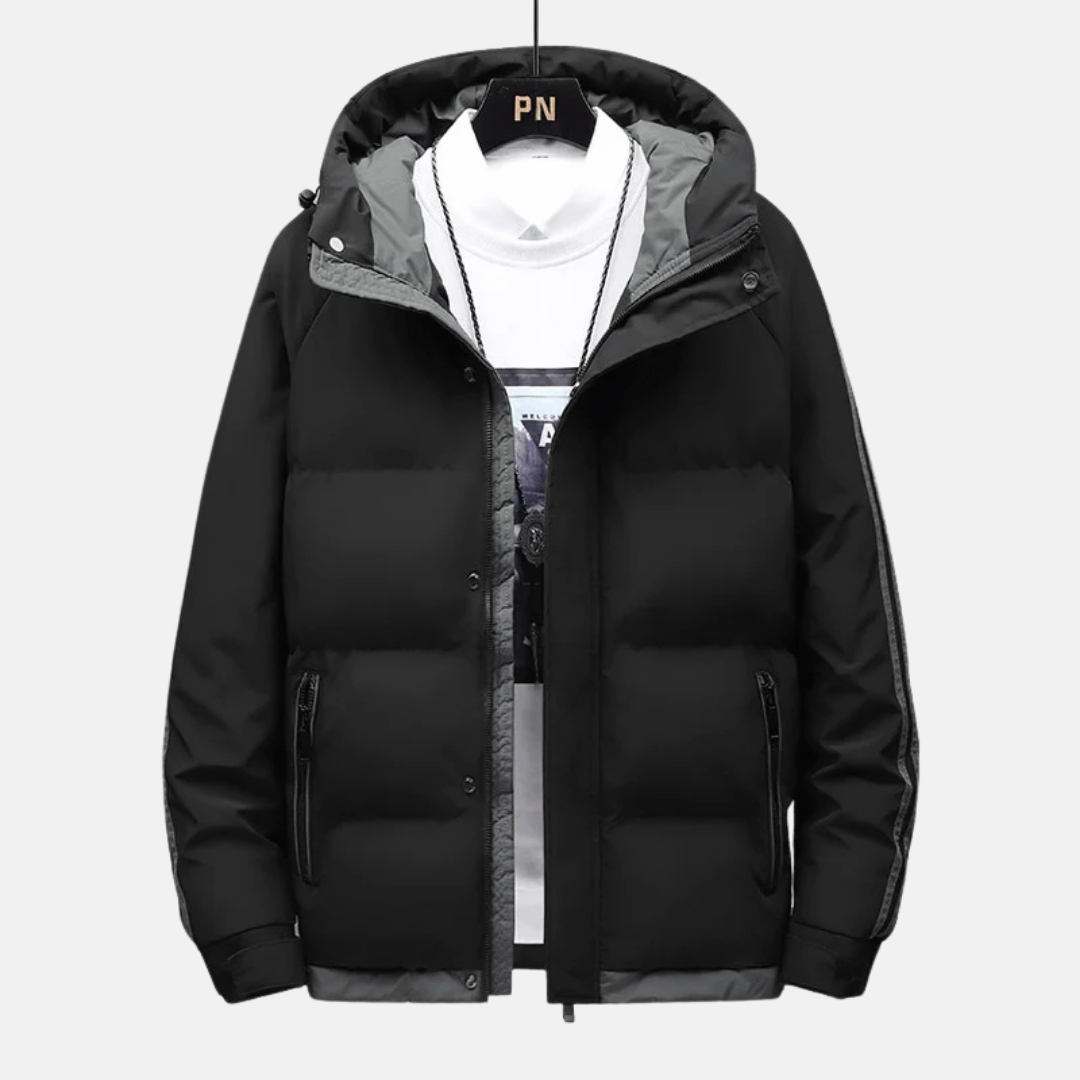 Theo | Hip-Length Quilted Puffer Winter Jacket