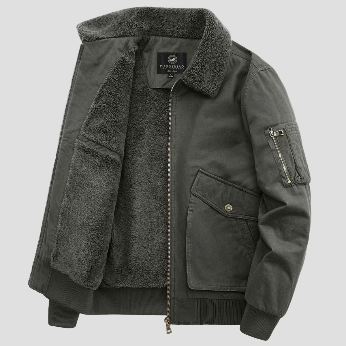 Langley | Fleece Lined Bomber Jacket for Men - Rob Stevenson