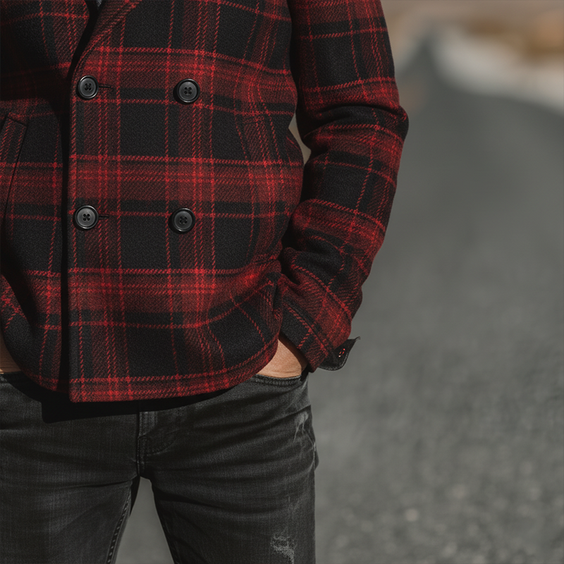 Oliver | Plaid Wool Short Coat