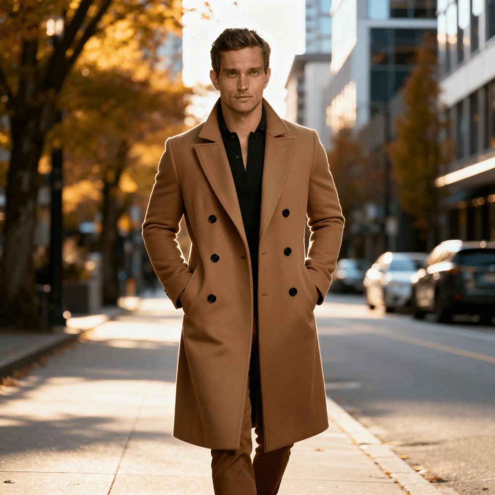Caleb | Classic Lapel Overcoat in Long Fit - Rob Stevenson