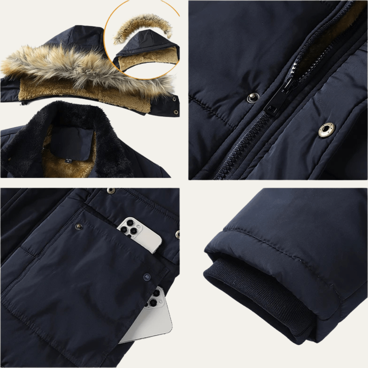 Cremont | Warm Hooded Parka Jacket with Fur Collar - Rob Stevenson