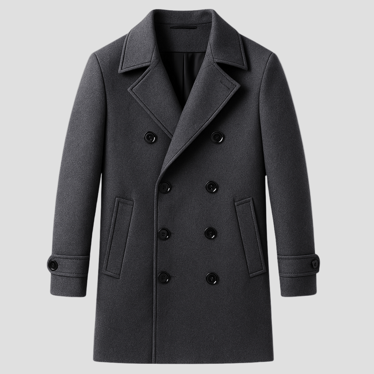 Prescott | Double Breasted Wool Blend Trench Coat - Rob Stevenson