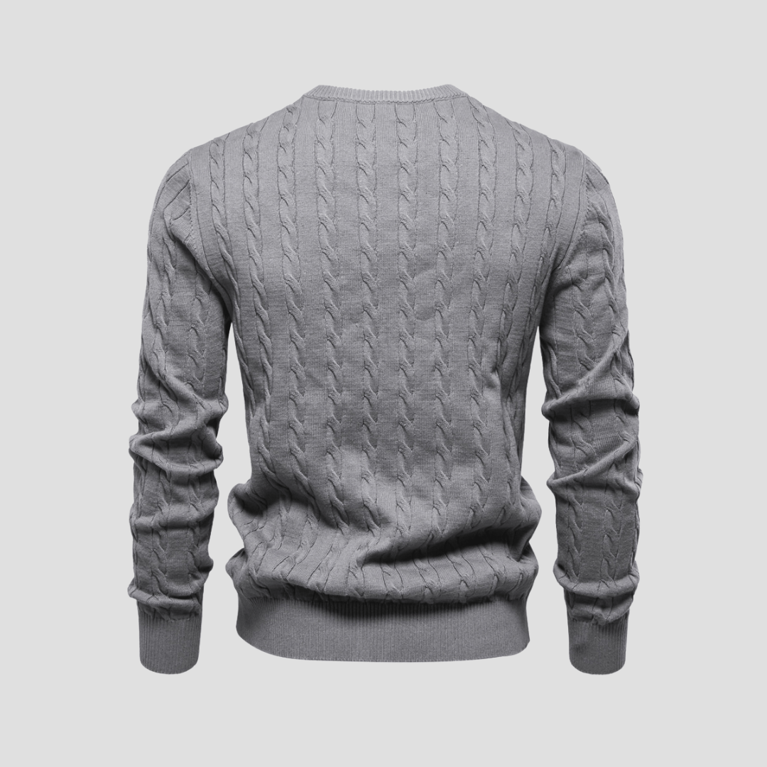 Blake | Men’s Cable Knit Crewneck Sweater - Rob Stevenson