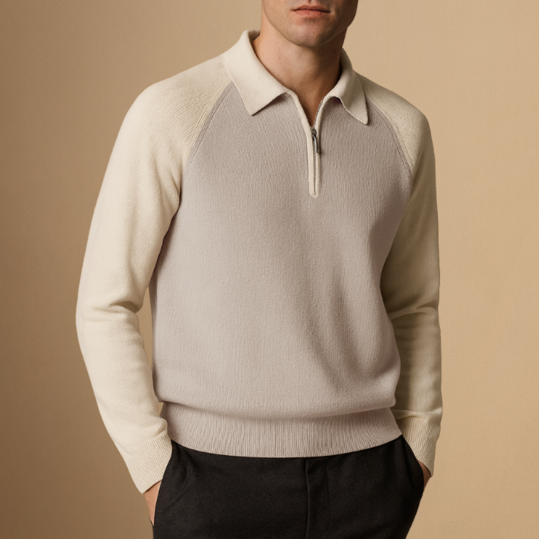 Sebastian | Two-Tone Polo Jumper
