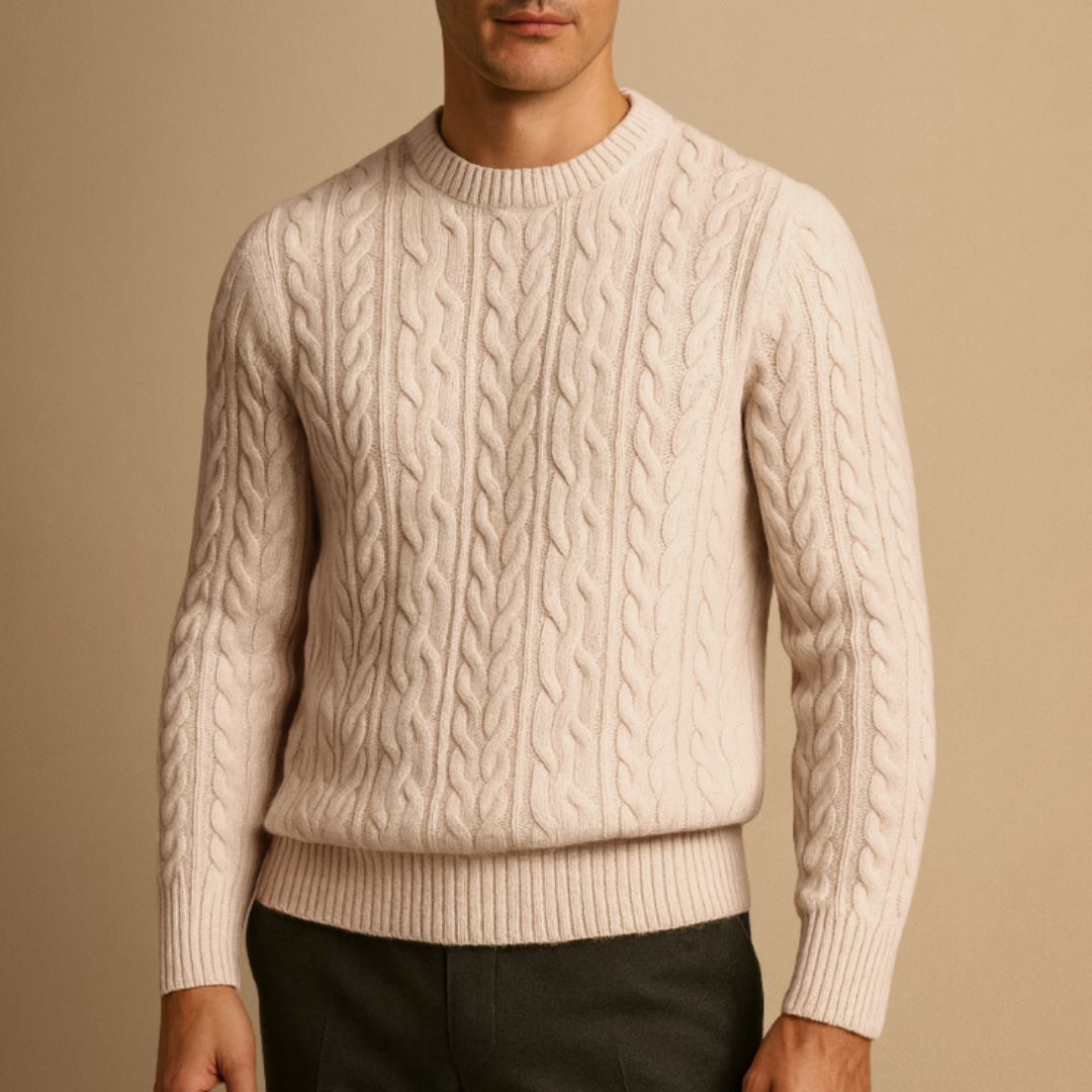 Julian | Wool Cable Knit Jumper