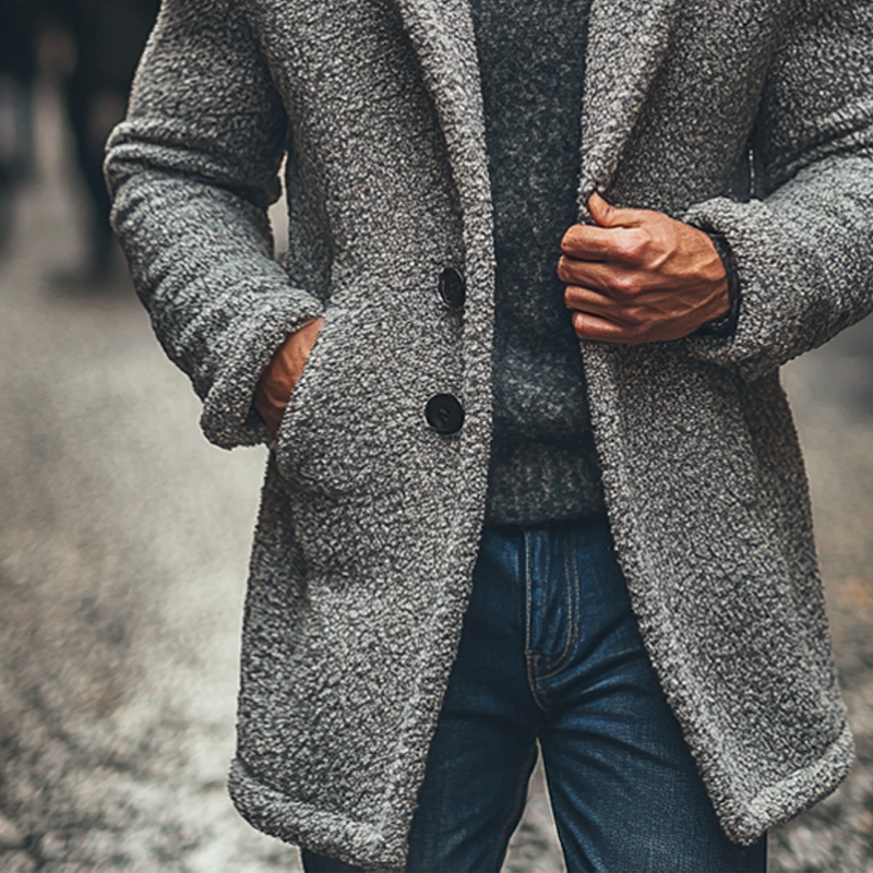 Nathan | Polar Fleece Lapel Coat