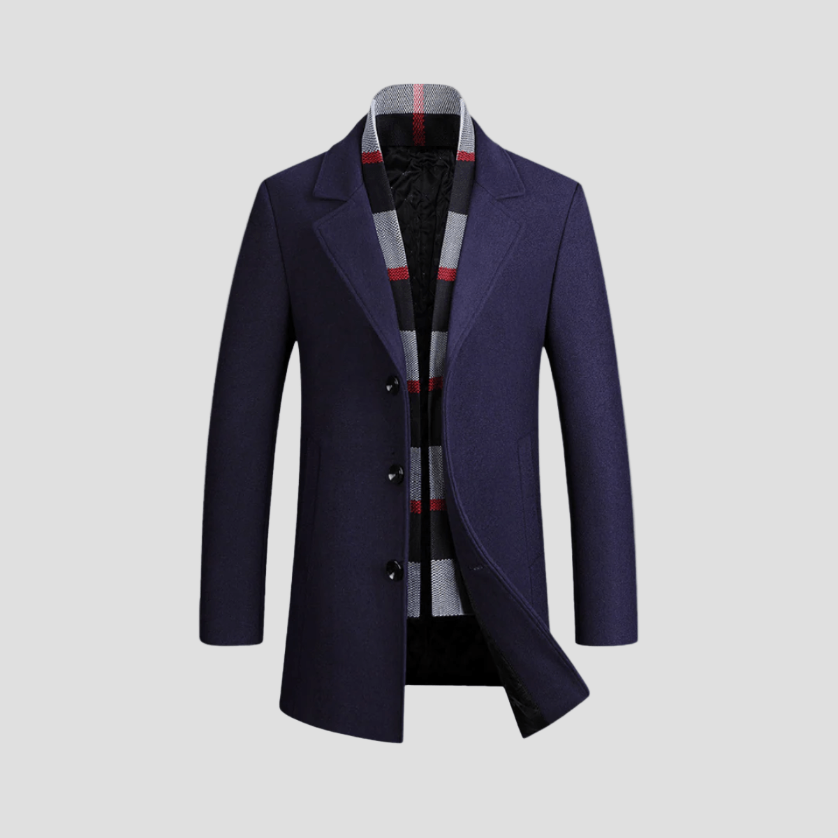 Knightsbridge | Luxury Wool Overcoat with Scarf Detail - Rob Stevenson