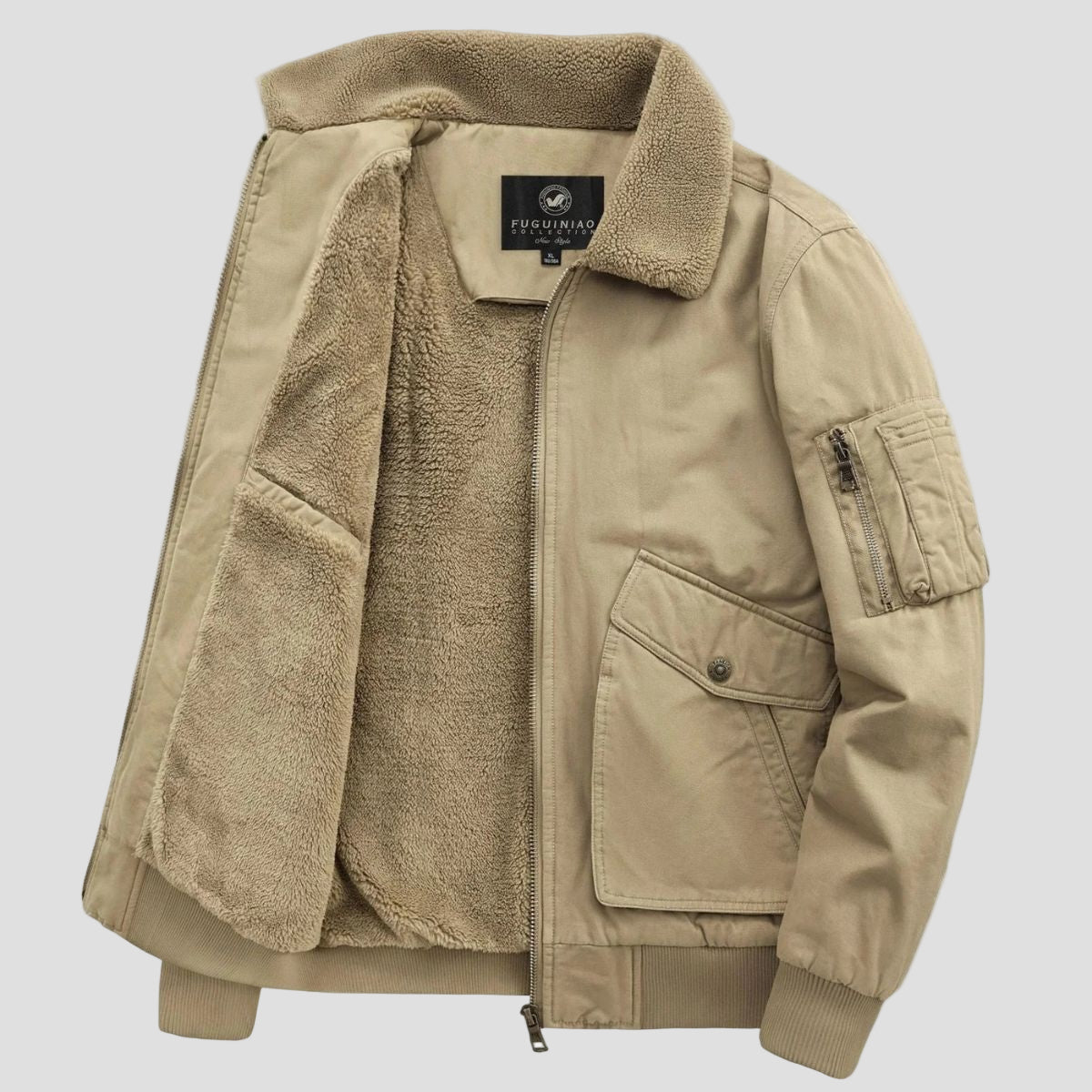Langley | Fleece Lined Bomber Jacket for Men - Rob Stevenson