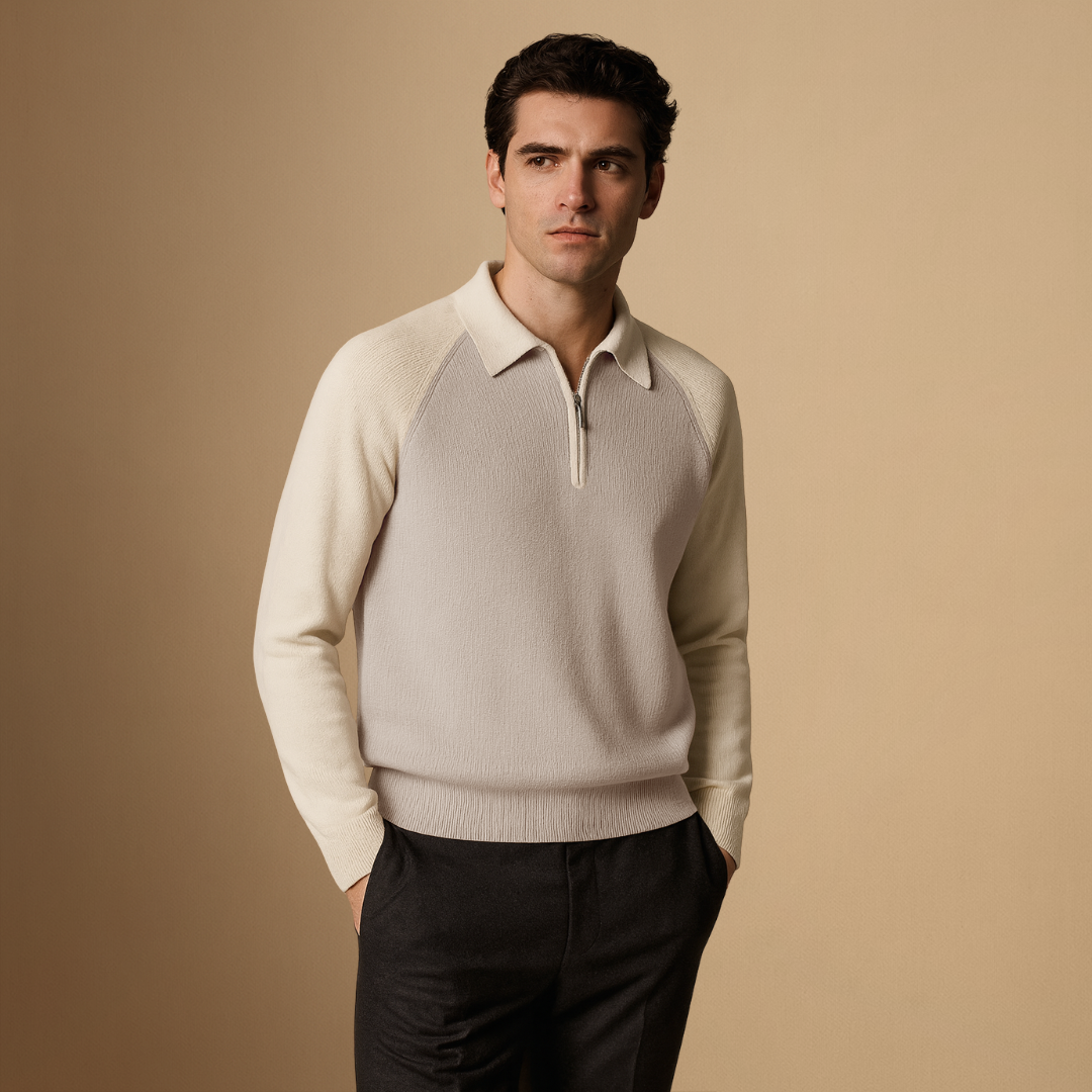 Sebastian | Two-Tone Polo Jumper