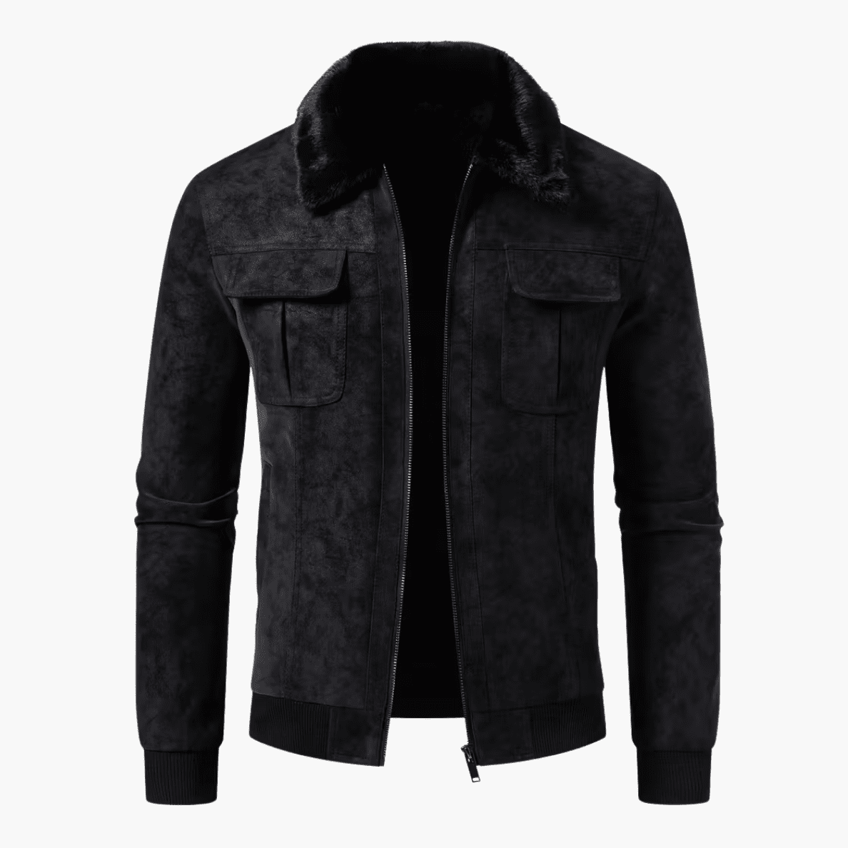 Motorcycle Jacket with a Thick Fleece Collar - Rob Stevenson