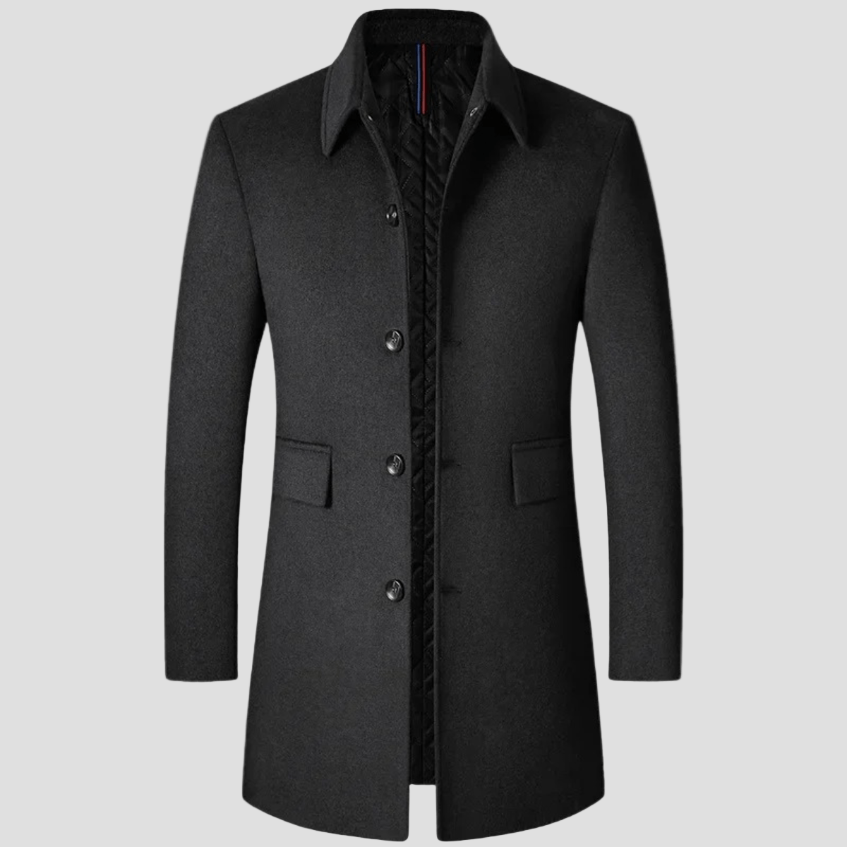 Alder | Elegant Long Wool Blend Coat for Men - Rob Stevenson