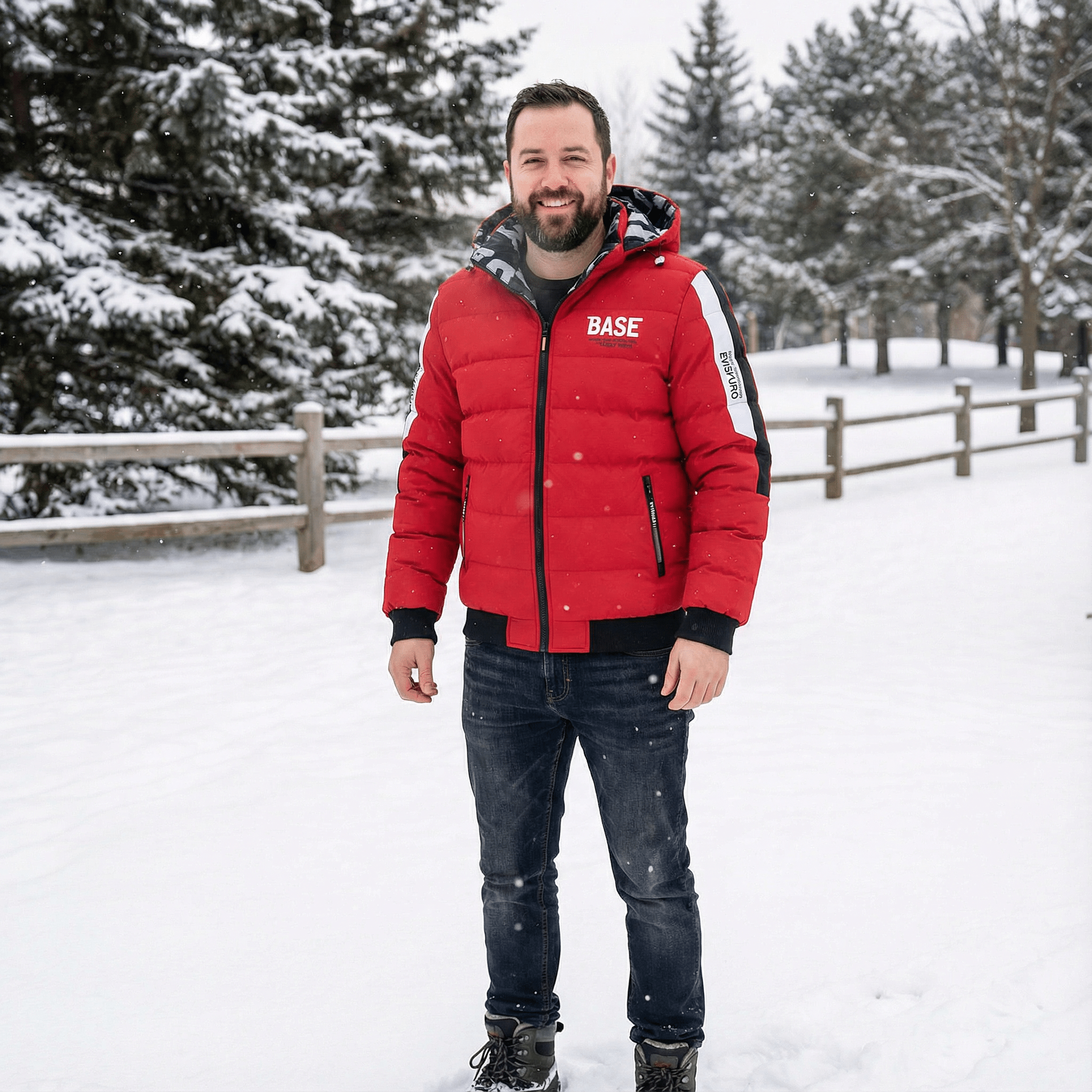 Calvin | Quilted Ribbed Hem Hooded Winter Jacket - Rob Stevenson