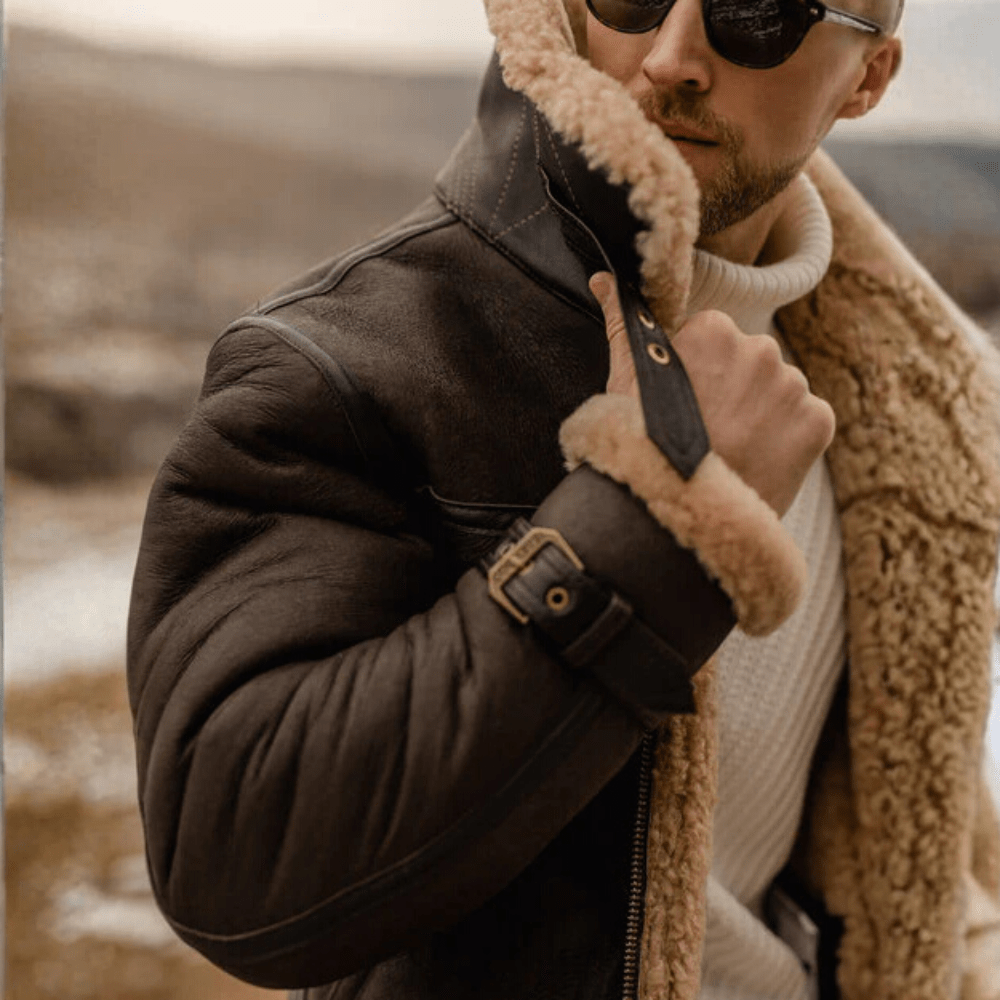 Liam | Vintage Winter Lambswool Warm Lapel Thick Coat - Rob Stevenson
