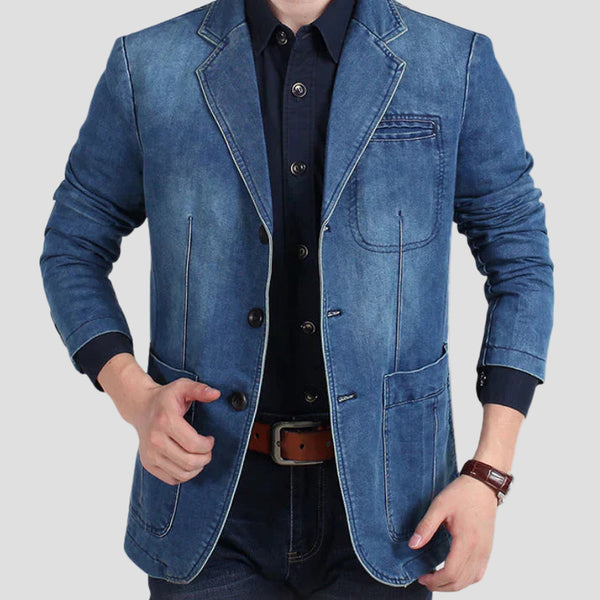 Aiden | Men’s Denim Blazer in Smart Casual Style