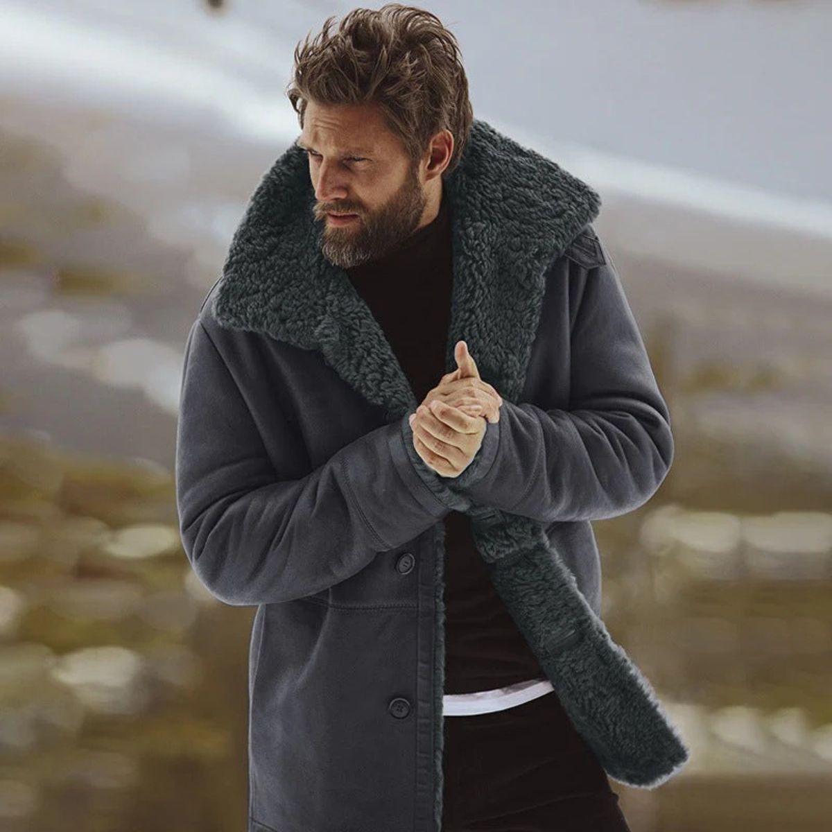 Lucas | Shearling Winter Overcoat