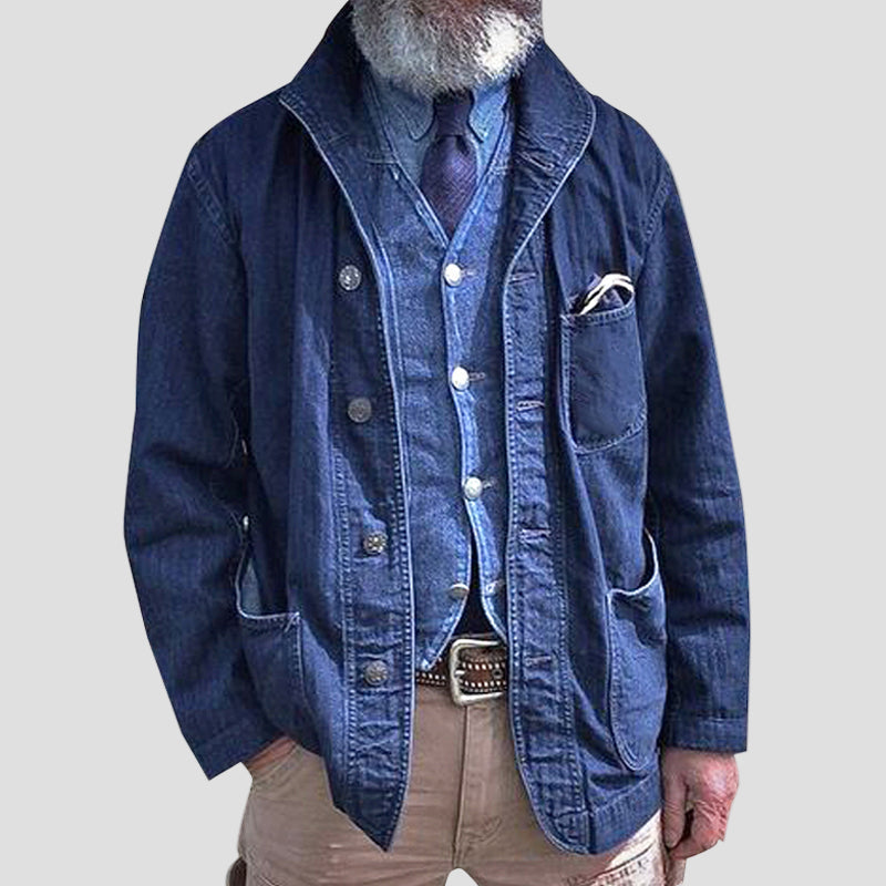 Beau | Vintage Denim Multi-Pocket Lightweight Jacket