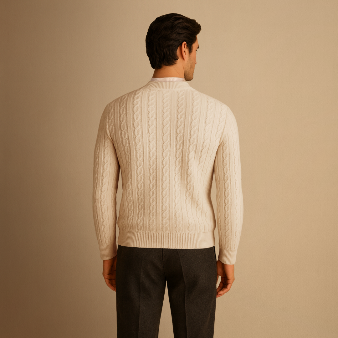 Theodore | Cable Knit Button Sweater